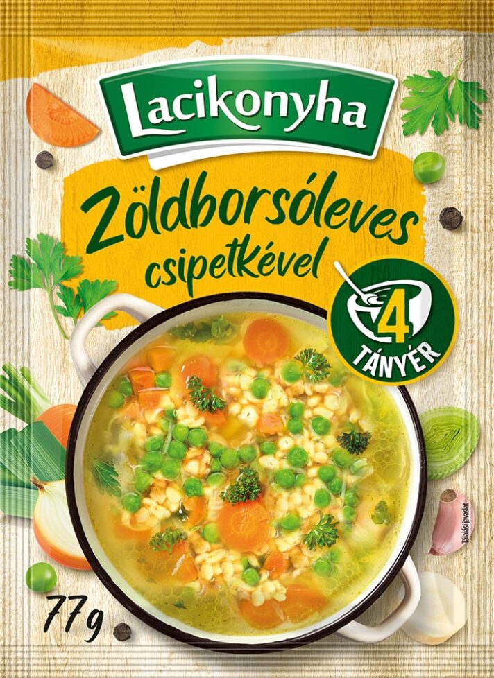 Lacikonyha Zöldborsóleves Csipetkével 77g