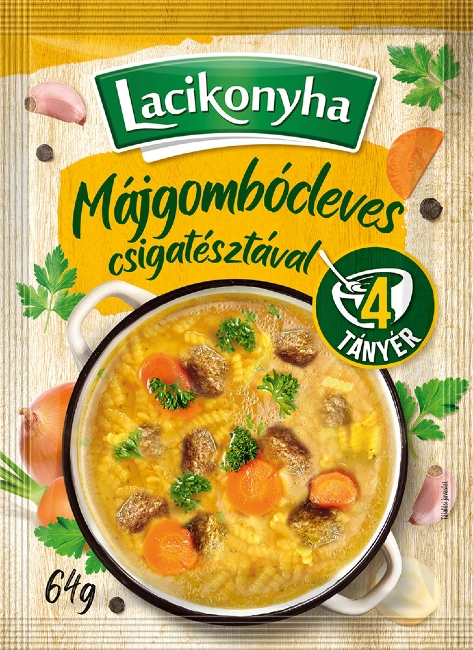 Lacikonyha májgombócleves csigatésztával 64g