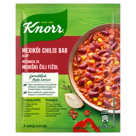 Knorr Mexikói Chilis Bab Alap 50g