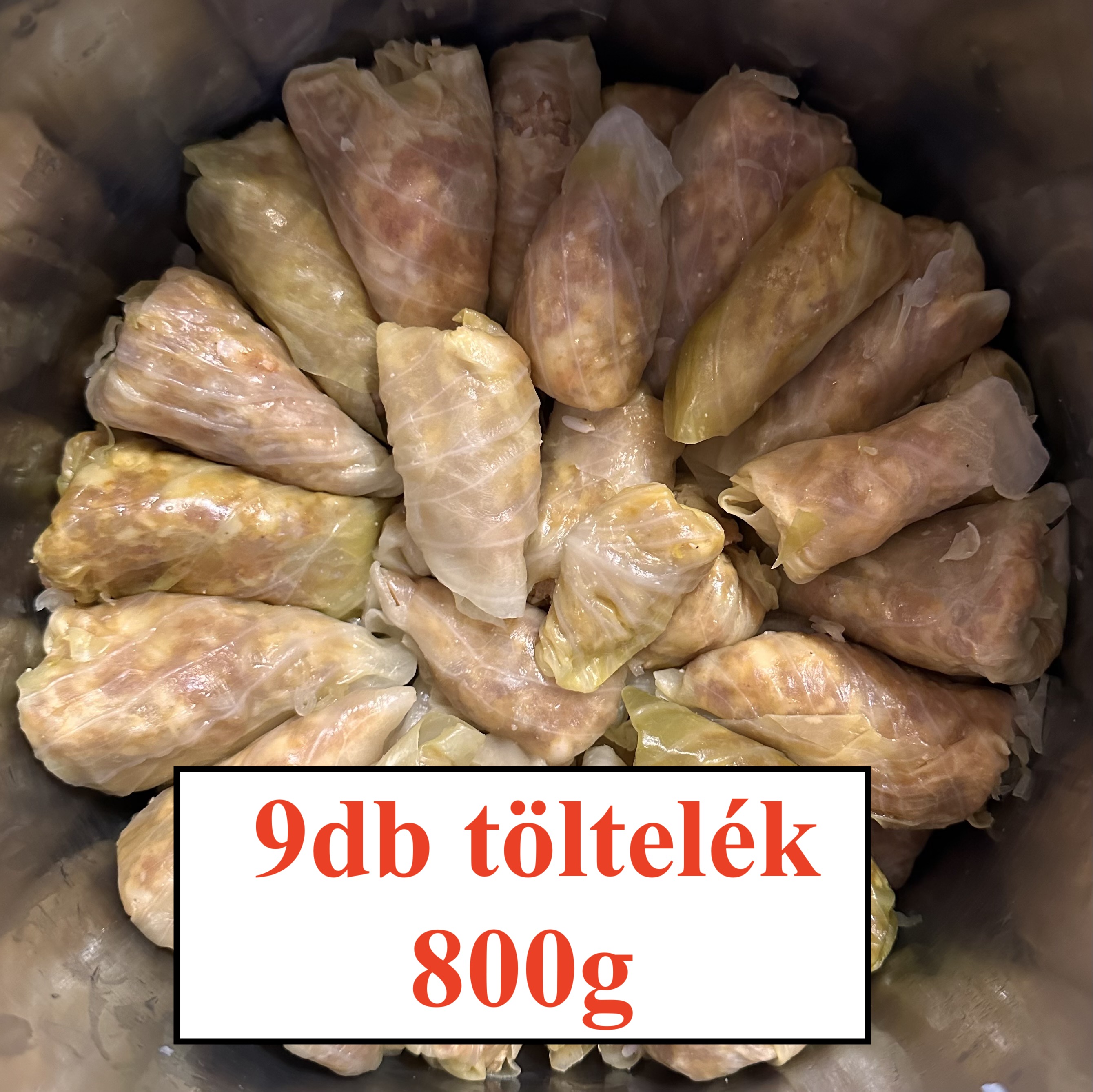 9db Házi, Nyers, Fagyasztott, Savanyú levélbe Töltött Káposzta 800g