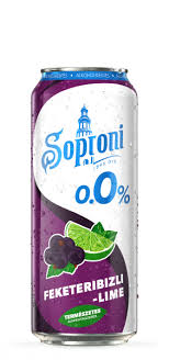 Soproni Radler feketeribizli-lime sör 0,0% 0,5 l