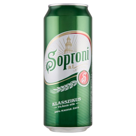 Soproni Klasszikus világos sör 4,5% 0,5 l