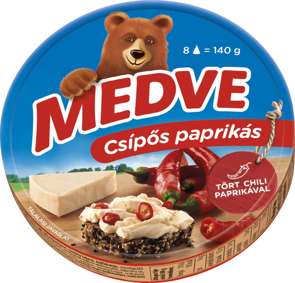 Medve Csípőspaprikás sajt 140g