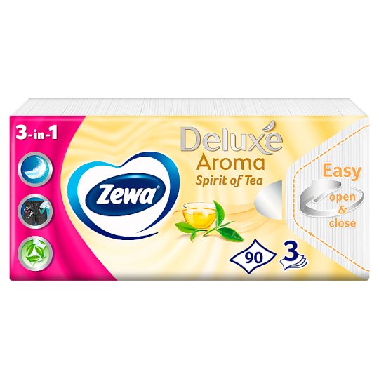 Zewa Deluxe Spirit of Tea papír zsebkendő 90db