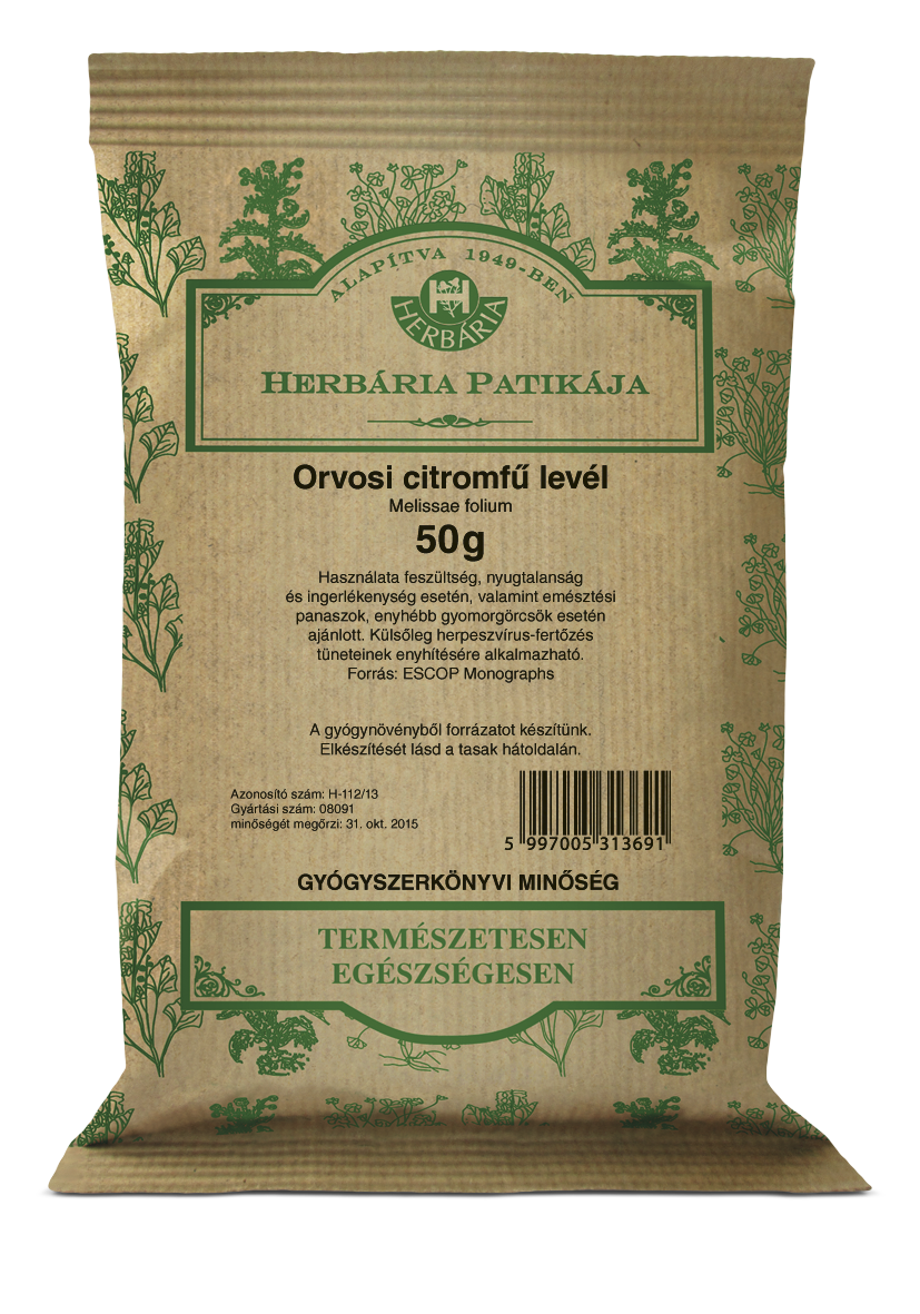 Orvosi citromfű levél (Melissae folium) 50g