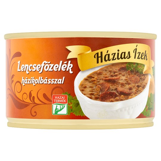 Házias Ízek Lencsefőzelék Kolbásszal 400g