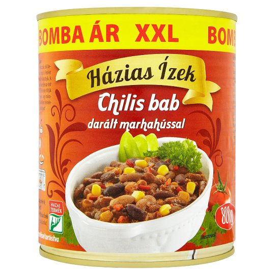 Házias Ízek Chilis Bab 800g