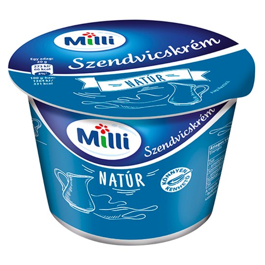 Milli natúr szendvicskrém (vajkrém) 200g