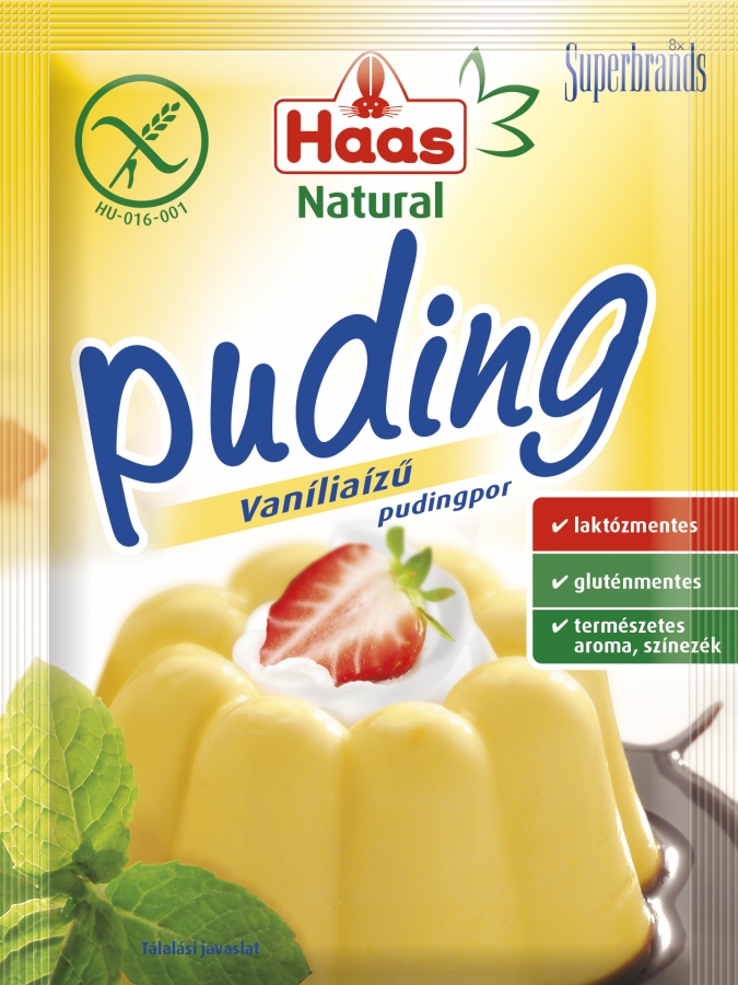 Haas Vaníliaízű Pudingpor 40g