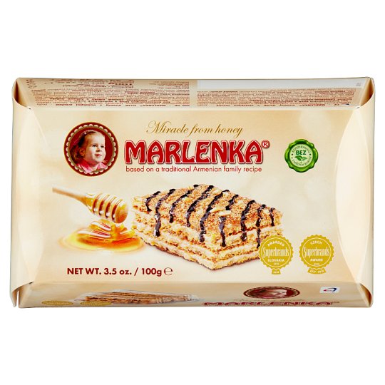 Marlenka Mézes Torta Dióval 100g